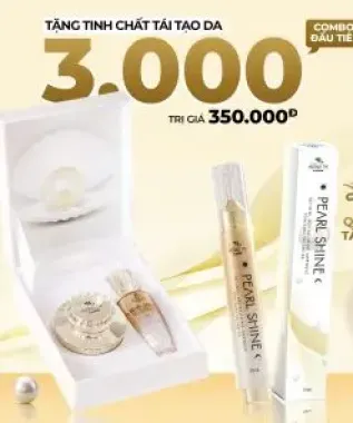 HƯƠNG THỊ PLATINUM PEARL SHINE WHITENING FACIAL CARE BỘ CHĂM SÓC DA MẶT NGỌC TRAI TRẮNG SÁNG