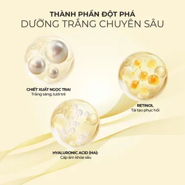 HƯƠNG THỊ PLATINUM PEARL SHINE WHITENING FACIAL CARE BỘ CHĂM SÓC DA MẶT NGỌC TRAI TRẮNG SÁNG