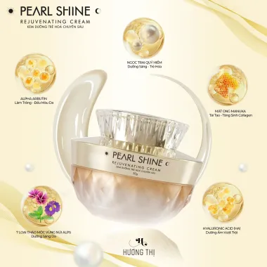 HƯƠNG THỊ PLATINUM PEARL SHINE WHITENING FACIAL CARE BỘ CHĂM SÓC DA MẶT NGỌC TRAI TRẮNG SÁNG