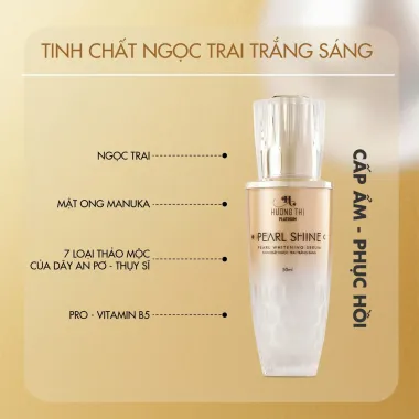 HƯƠNG THỊ PLATINUM PEARL SHINE WHITENING FACIAL CARE BỘ CHĂM SÓC DA MẶT NGỌC TRAI TRẮNG SÁNG